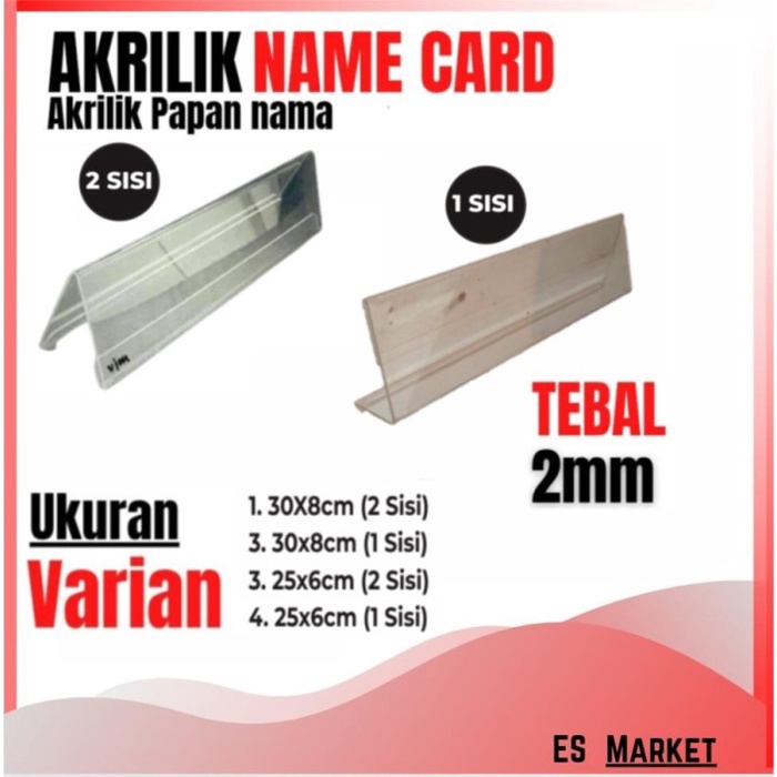 

Sale Papan Nama Akrilik / Name Card Acrylic Berkualitas