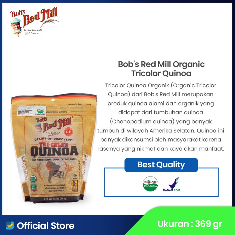 

Bob's Red Mill Tricolor Quinoa Organik 369 gr