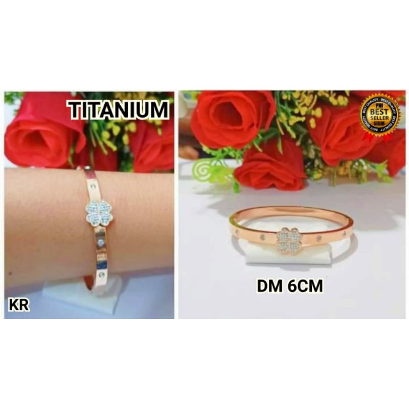 GELANG TANGAN WANITA TITANIUM ASLI BERMACAM MOTIF PILIHAN MODEL DAN BENTUK NYA