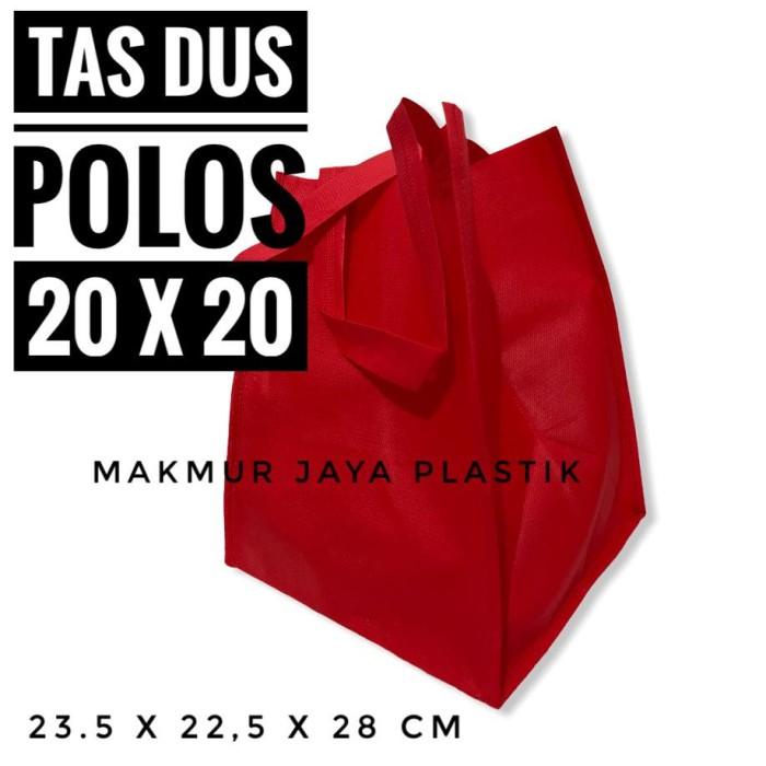 

Goodiebag [ Tas Dus Nasi 20 X 20 - Isi 12 Pc ] Tas Kain Spunbon Kantong Belanja