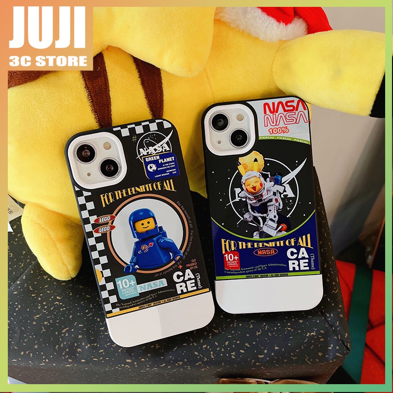 3in1 Casing Motif Kartun Pikachu / LEGO Untuk iphone 11 / 12 / 13 pro max / x / xs / xr / xsmax / 7 / 8 +