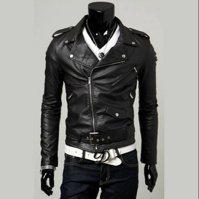 Jaket Kulit Sintetis Bikers Rock N Roll WJS613 PU LEATHER SEMIKULIT