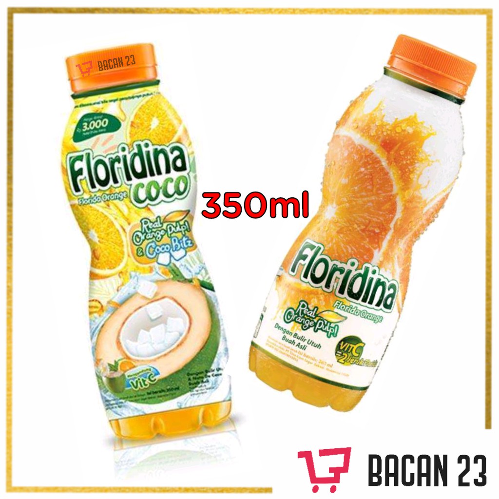 

Floridina Orange Jus (350ml) - ( Orange - Coco Bitz ) / Minuman Bulir Jeruk / Bacan 23 - Bacan23