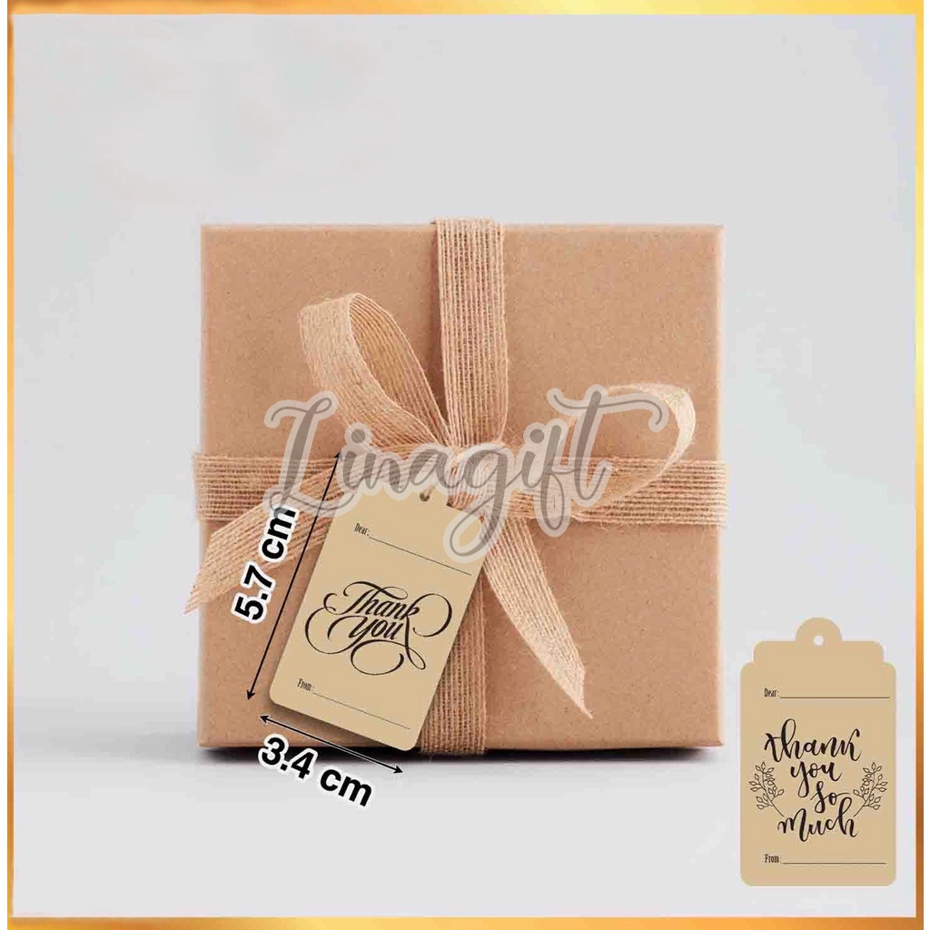 ( Set 5 Pc ) GIFT CARD THANK YOU - HANG TAG - CARD / KARTU UCAPAN THANKYOU TERIMA KASIH GOODIE BAG / HAMPERS / FLORIST / SOUVENIR / DIY THX