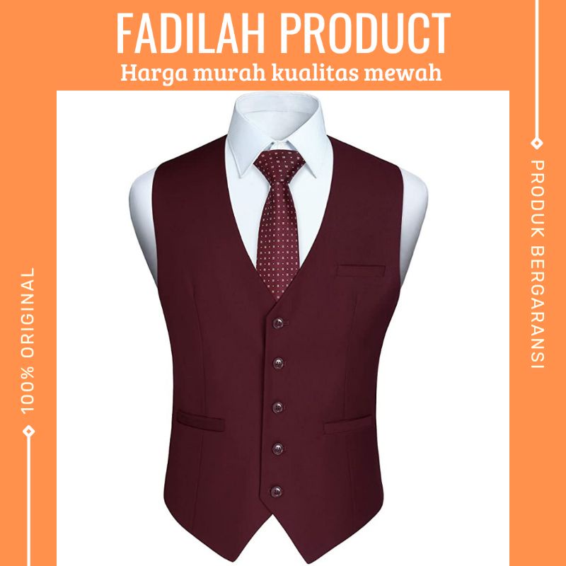 Rompi Vest Jas Pria Formal Slimfit Kerja Kantor Premium High Quality