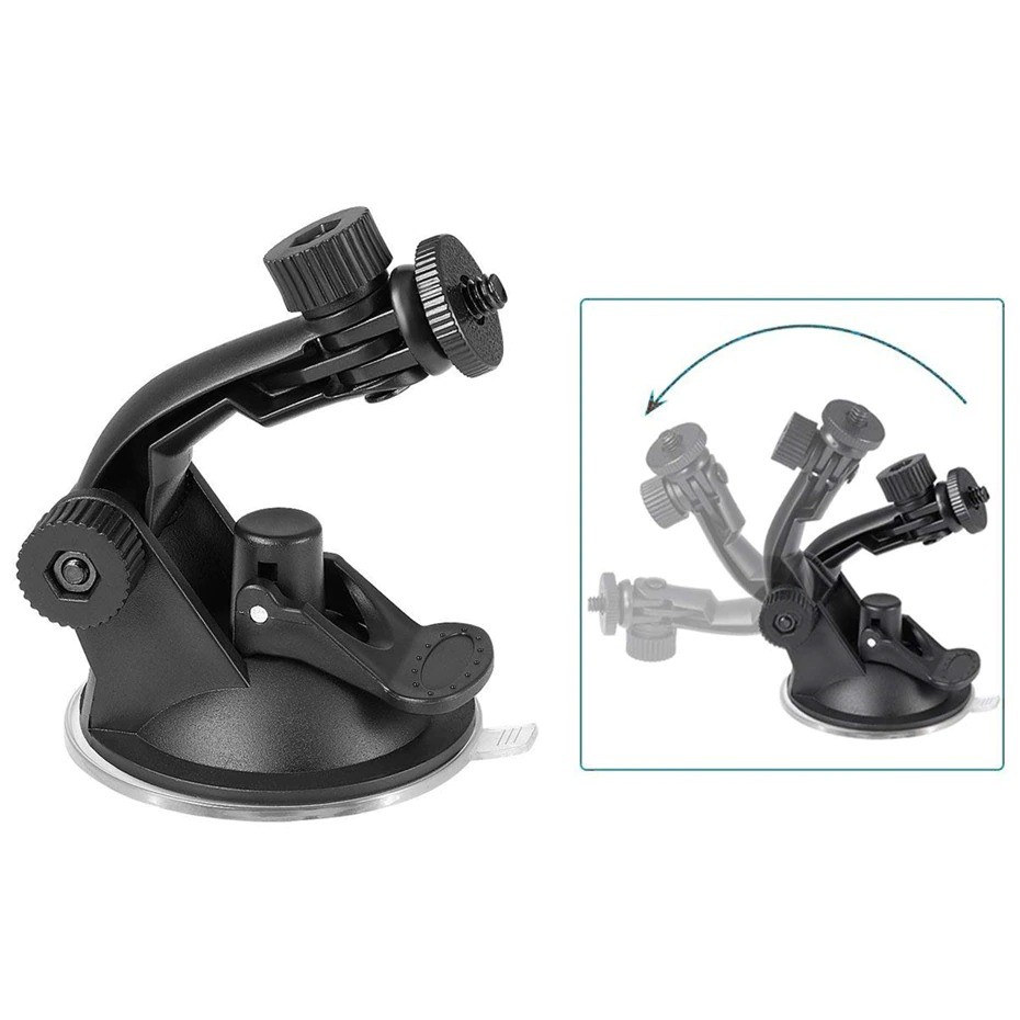 Caplokan Kaca Suction Kamera Aksi SJCAM GoPro Yi Car Holder Skrup 1/4