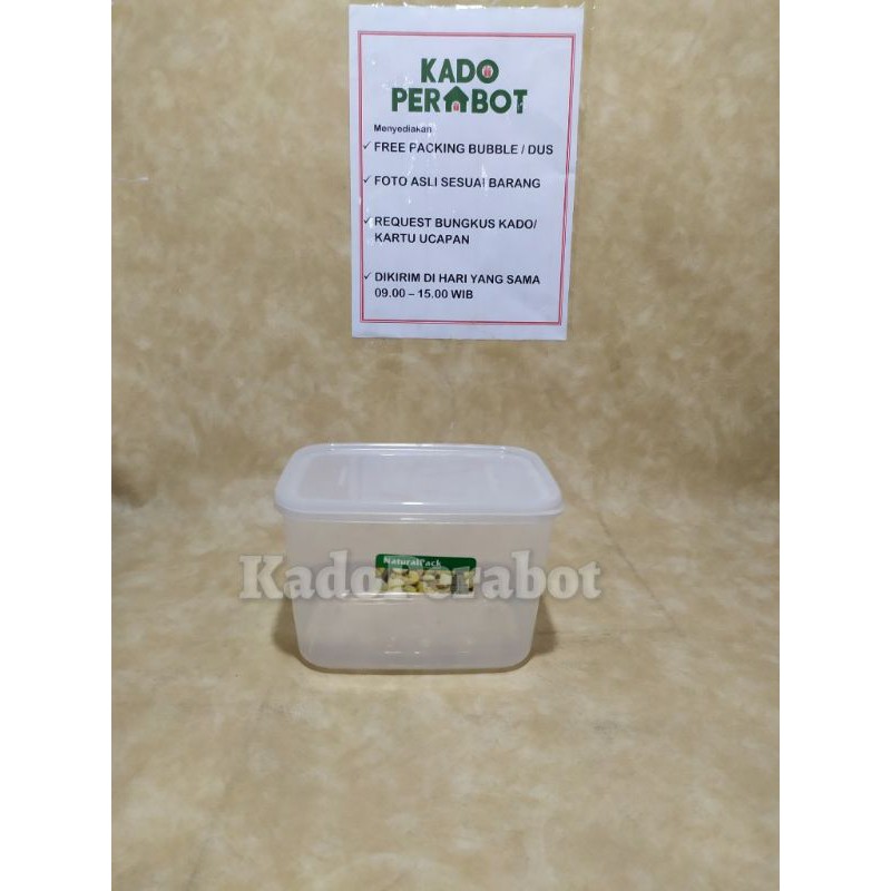 toples natural pack 1700ml - toples nasi transparan - kotak simpan buah