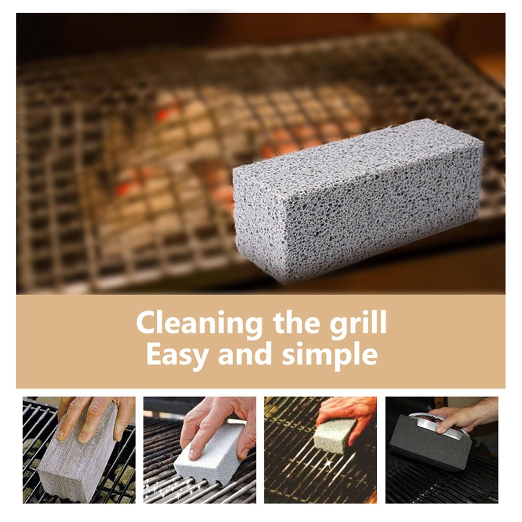 Solighter Cleaning Brick Block Grill Hias Gadget Pembersih Lemak Dapur