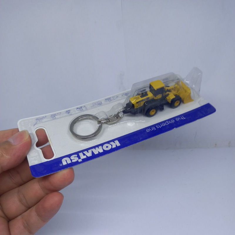 diecast alat berat komatsu wheel loader gantungan kunci