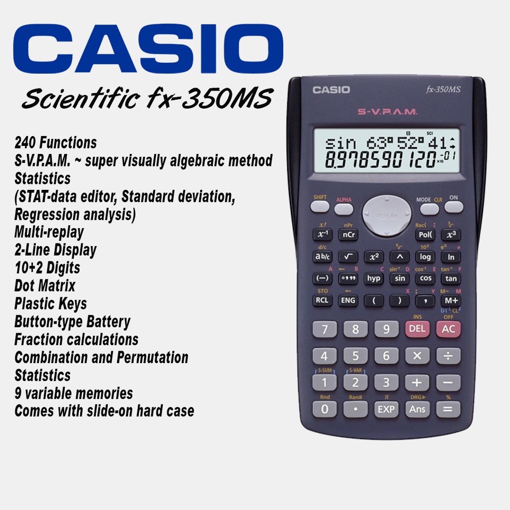 

Kalkulator Ilmiah / Scientifcs FX-350MS