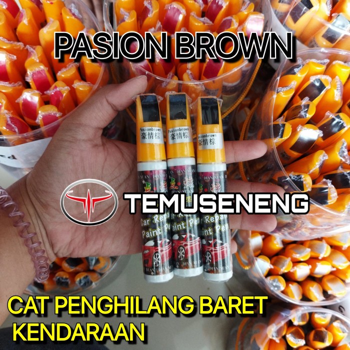 Pasion Brown Coklat Tua Metalik Spidol Penghilang Lecet Mobil Motor