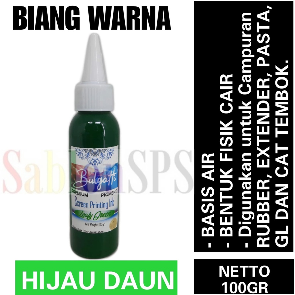 Biang Warna Sablon Green L5G Pigment Bulgatti Sablon Hijau Daun