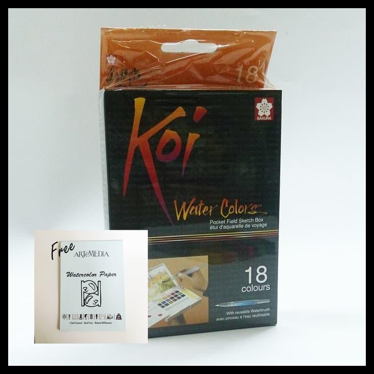 

READY STOK SAKURA KOI WATERCOLOR POKET - 18 WARNA PERALATAN MELUKIS TERLARIS DAN MURAH