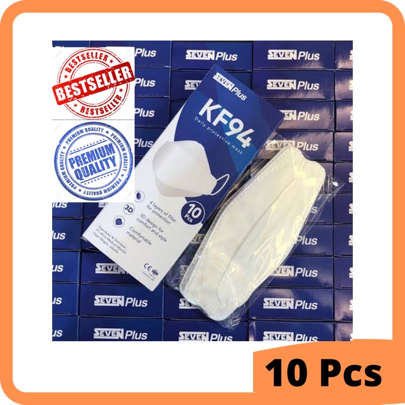 Masker Model Korea K94 4ply isi 10 pcs FACE MASK Earloop Masker Seven kemenkes