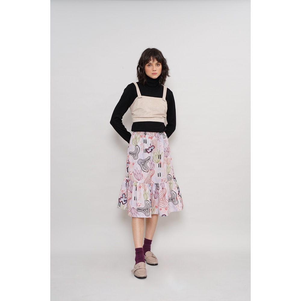 Rok Midi - Happa Lyfe - Malli Skirt Seashell Pink