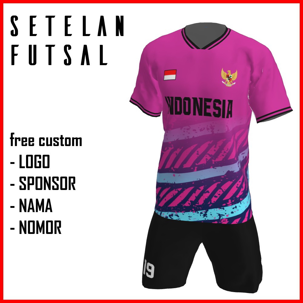 Bikin Jersey Futsal Custom Printing , Baju Kaos Jersey Setelan
