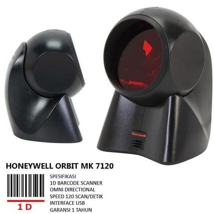 HONEYWELL MK7120 BARCODE SCANNER 1D OMNI LASER MS7120/MK 7120 1D ORBIT USB