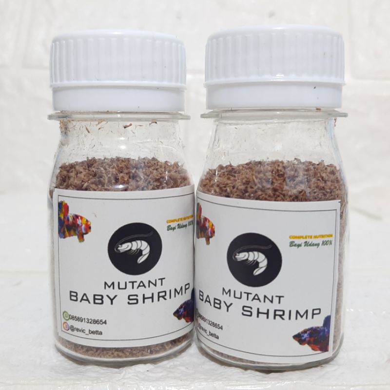 BABY SHRIMP SUPER QUALITY Netto 5gr &amp; 10 gr .Pakan Cupang, Bayi Udang, Pakan Ikan Hias