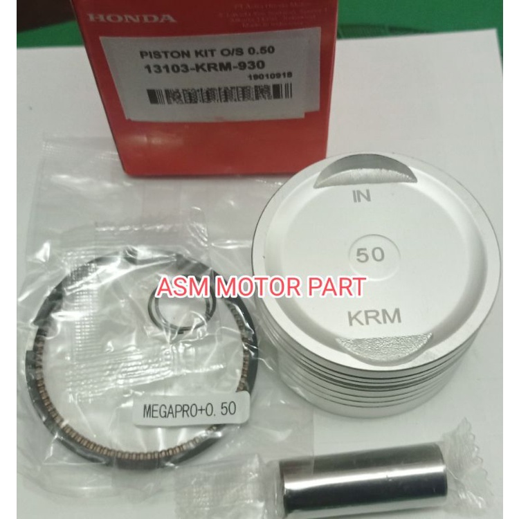 PISTON KIT HONDA MEGAPRO NEW OVERSIZE, 50 OS 0,50 SEHER MEGAPRO MEGA PRO NEW VERZA OS 0,50 KRM