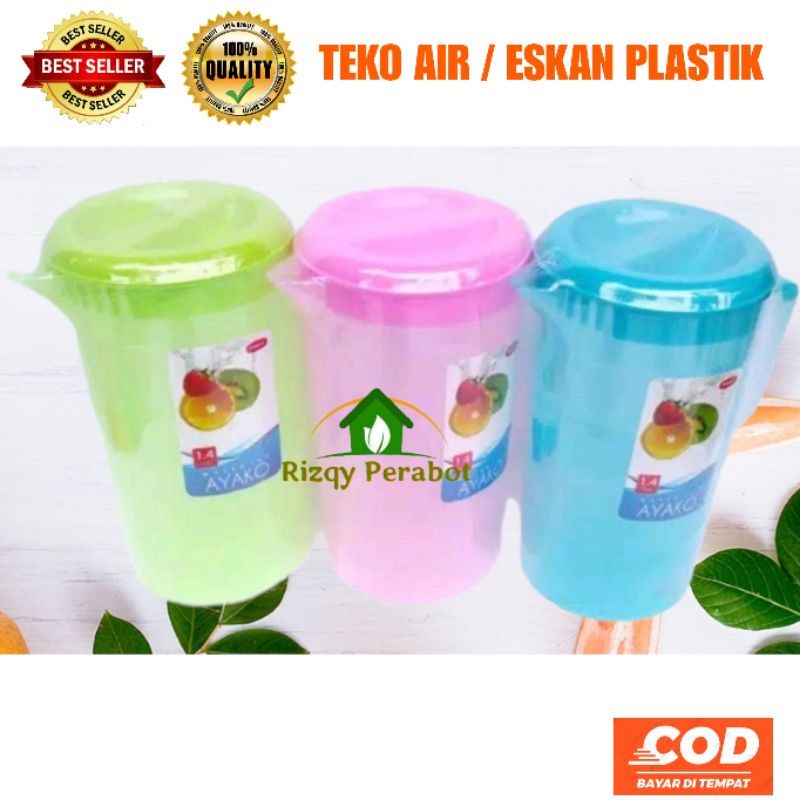 Teko Air plastik 1.4L / Eskan Air Plastik 1400ml. / Jug plastik