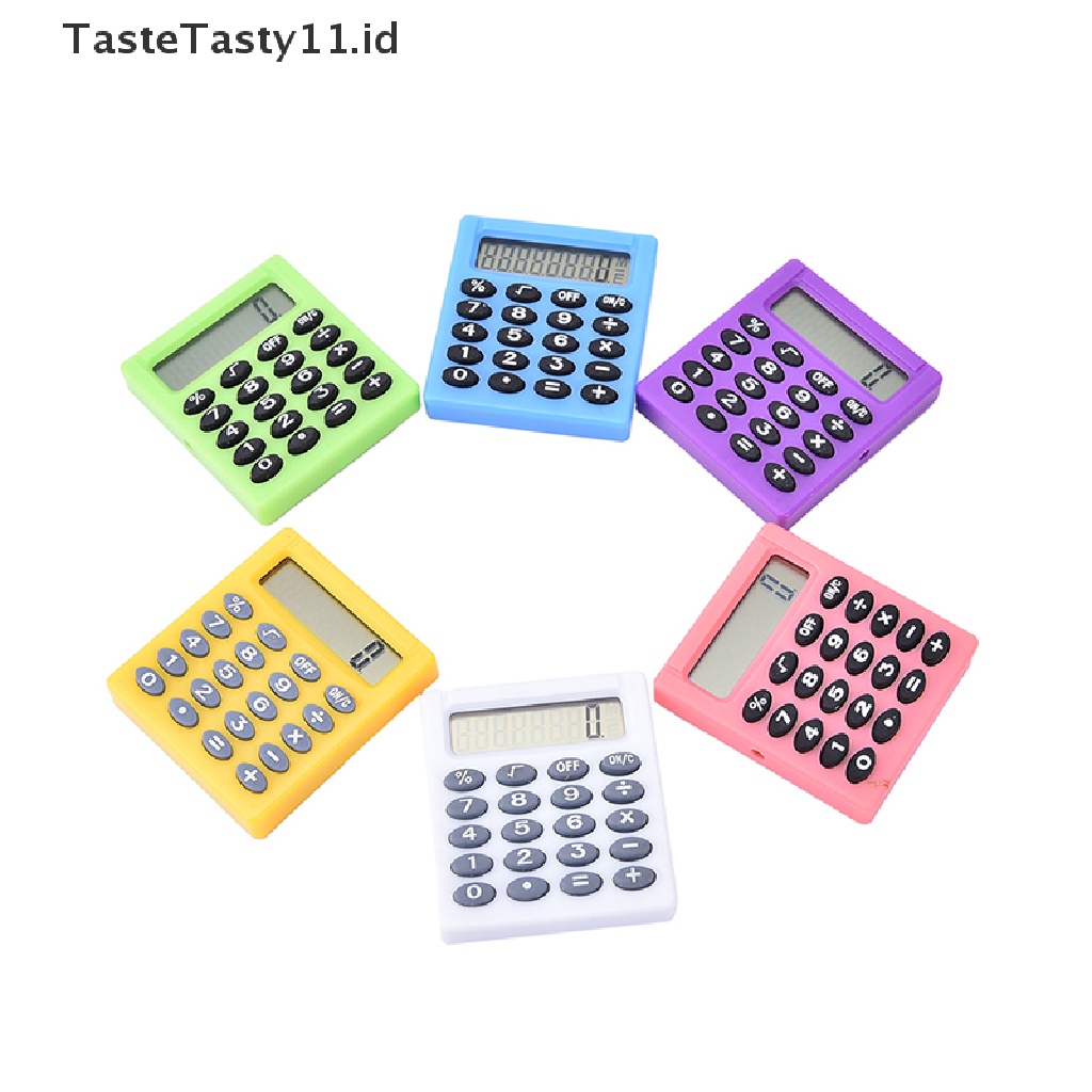 Tastetasty Kalkulator Mini Elektronik Warna Permen Untuk Pelajar / Kantor