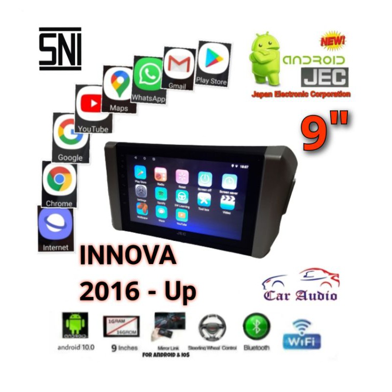 Head Unit Android olug and play innova Reborn Android 9 inchi Toyota Innova