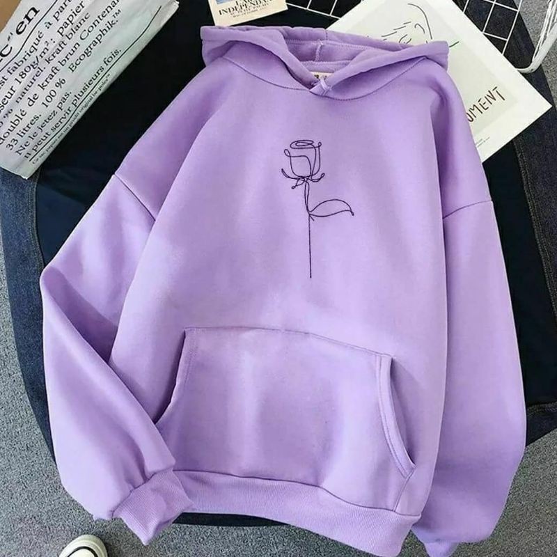 LINING ROSE SWEATER HOODIE WANITA PRIA TERMURAH TERLARIS'