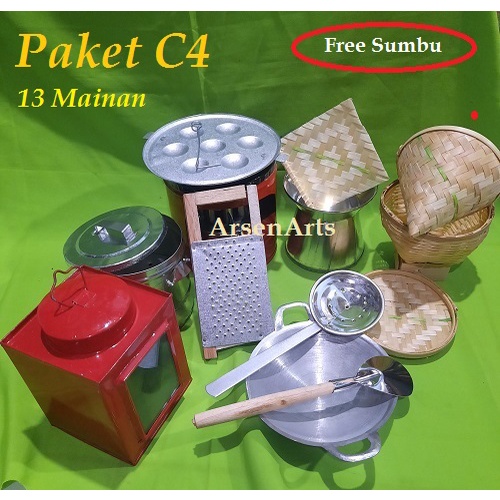 Mainan Anak Perempuan Paket C4 Masak Masakan Kompor Mini Lengkap - Kitchen Set - 13 Mainan