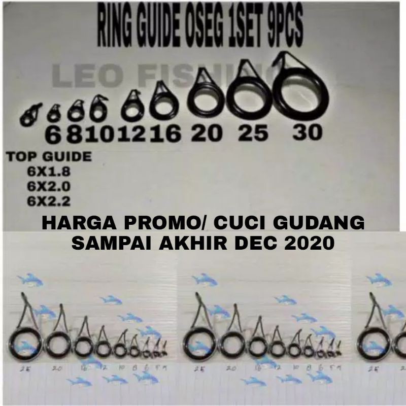 RING GUIDE OSEG STAINLESS STEEL KERAMIK 1SET 9PCS SIZE 30 25 20 16 12 10 8 6 4