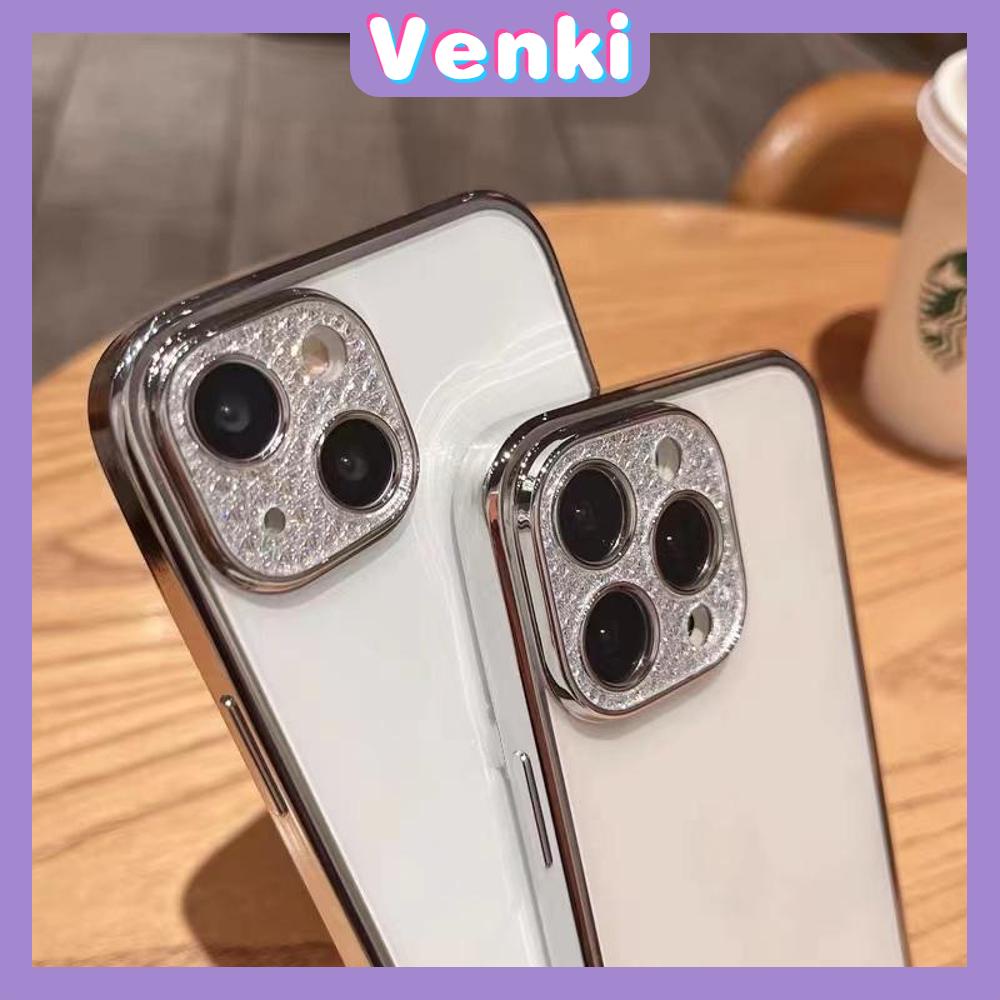 iPhone Case Luxury Plating Bright Diamond with Lens Film Silicone Soft Case Protection Camera Shockproof Simple Compatible For iPhone 14 Pro Max 13 Pro Max 12 Pro Max 11 7Plus XR