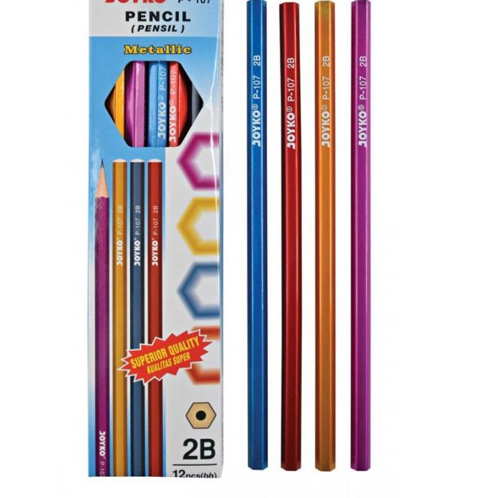 

【murah】 Pensil 2B Joyko P-107 Metallic ( 12 pcs ) #PRICEPOOL