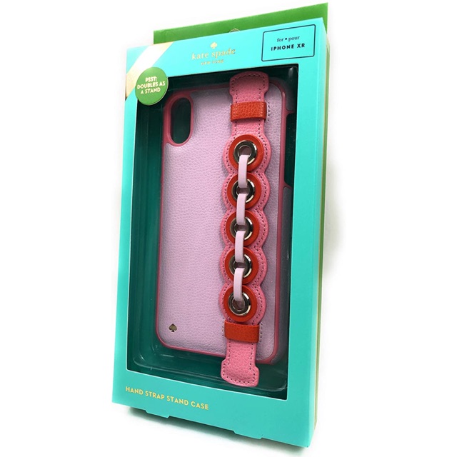 Kate Spade iPhone XR case Peonyblush Grommet Hand Strap