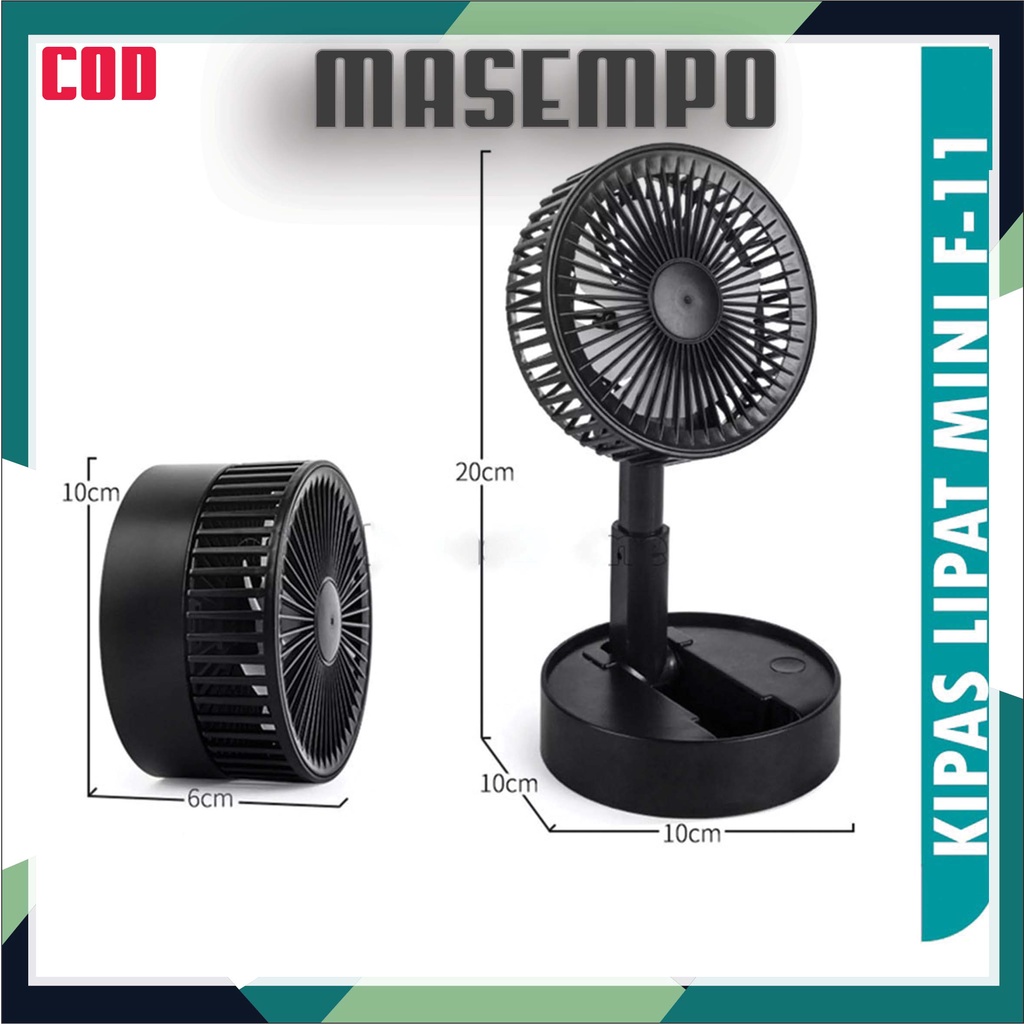 Kipas lipat mini usb F11/ Kipas Angin Portable / USB Rechargeable Mini Desk Fan,  kipas belajar