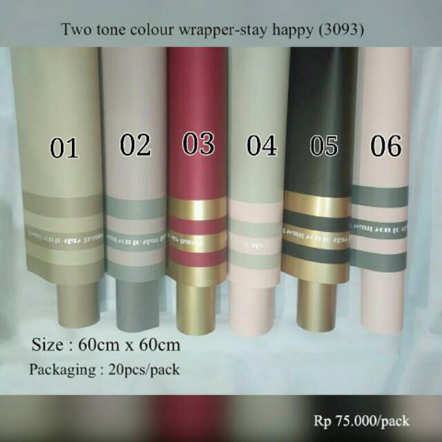 

Kertas bunga/tint two colour/bungkus bunga/chellophane 3093