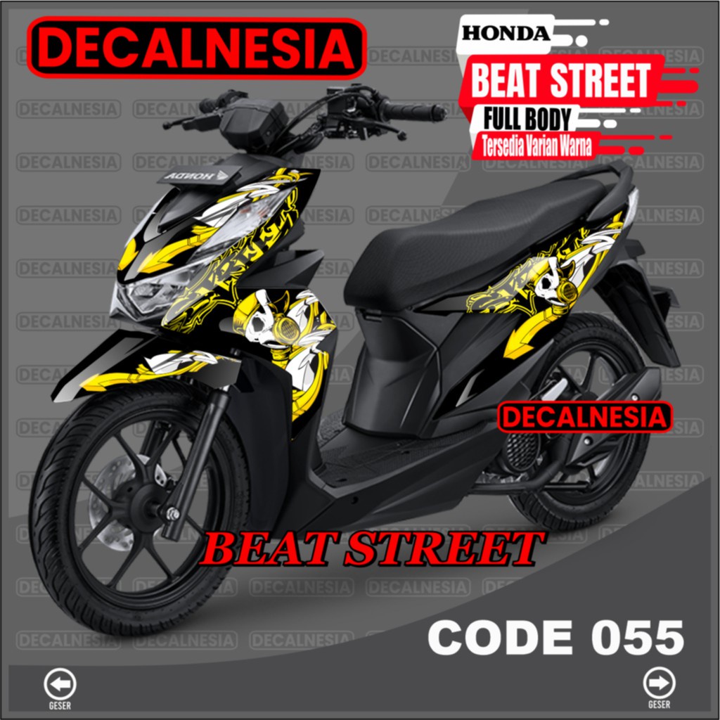 Decal Beat Street New 2021 2022 2023 Full Body Sticker Motor Modifikasi Stiker Variasi Aksesoris 2020 Decalnesia C55