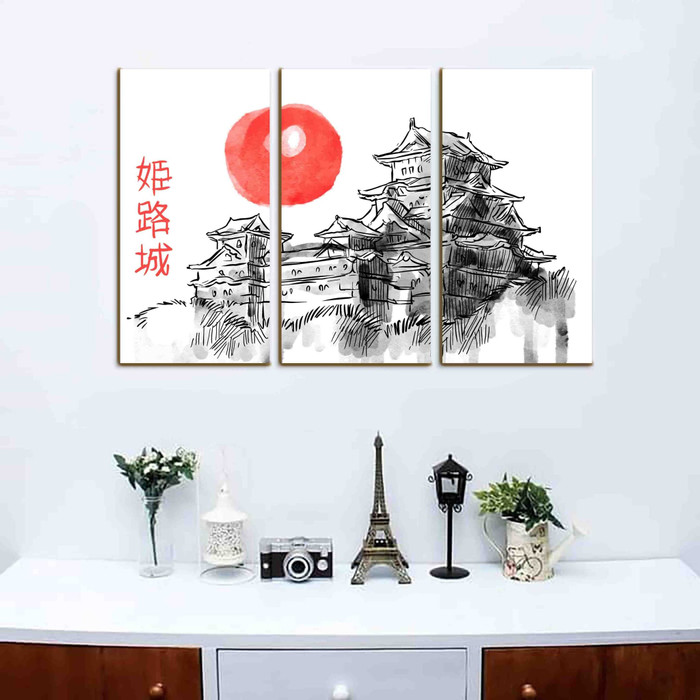 Hiasan Dinding Lukisan Jepang / Poster Japanise Art / pajangan rumah jepang bunga sakura gunung fuji