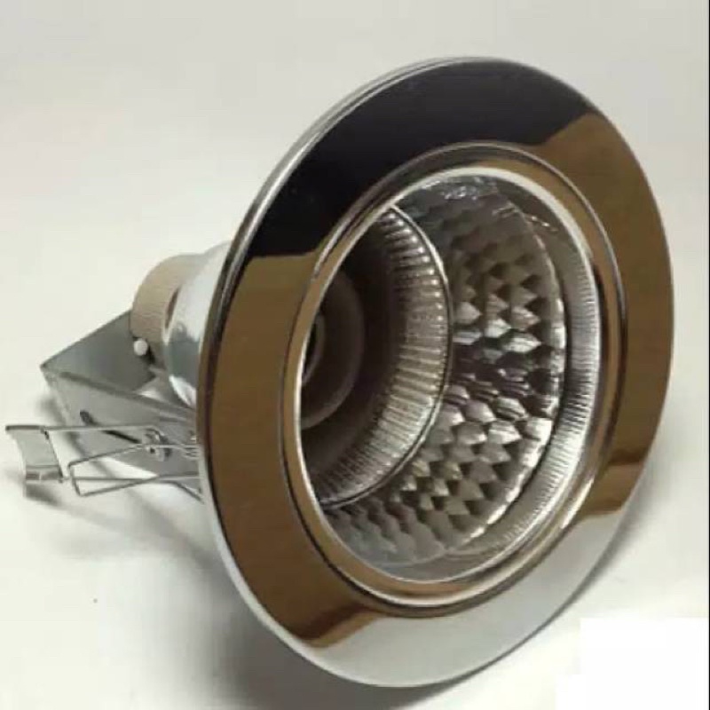 Downlight 3.5 inchi Putih Silver / Tempat Lampu Tanam 3.5&quot; inchi