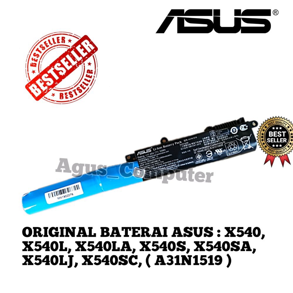 Baterai Batre Battery Laptop Notebook Asus X540 X540Y X540L X540LA X540S X540Y X540SA X540LJ X540SC