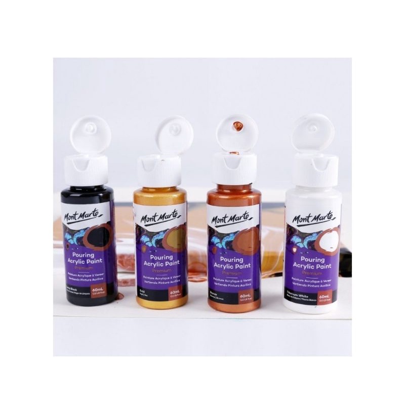 

MONT MARTE POURING ACRYLIC PAINT 1 SET 4 Pcs x 60ml - CELESTIAL SERIES / CAT AKRILIK