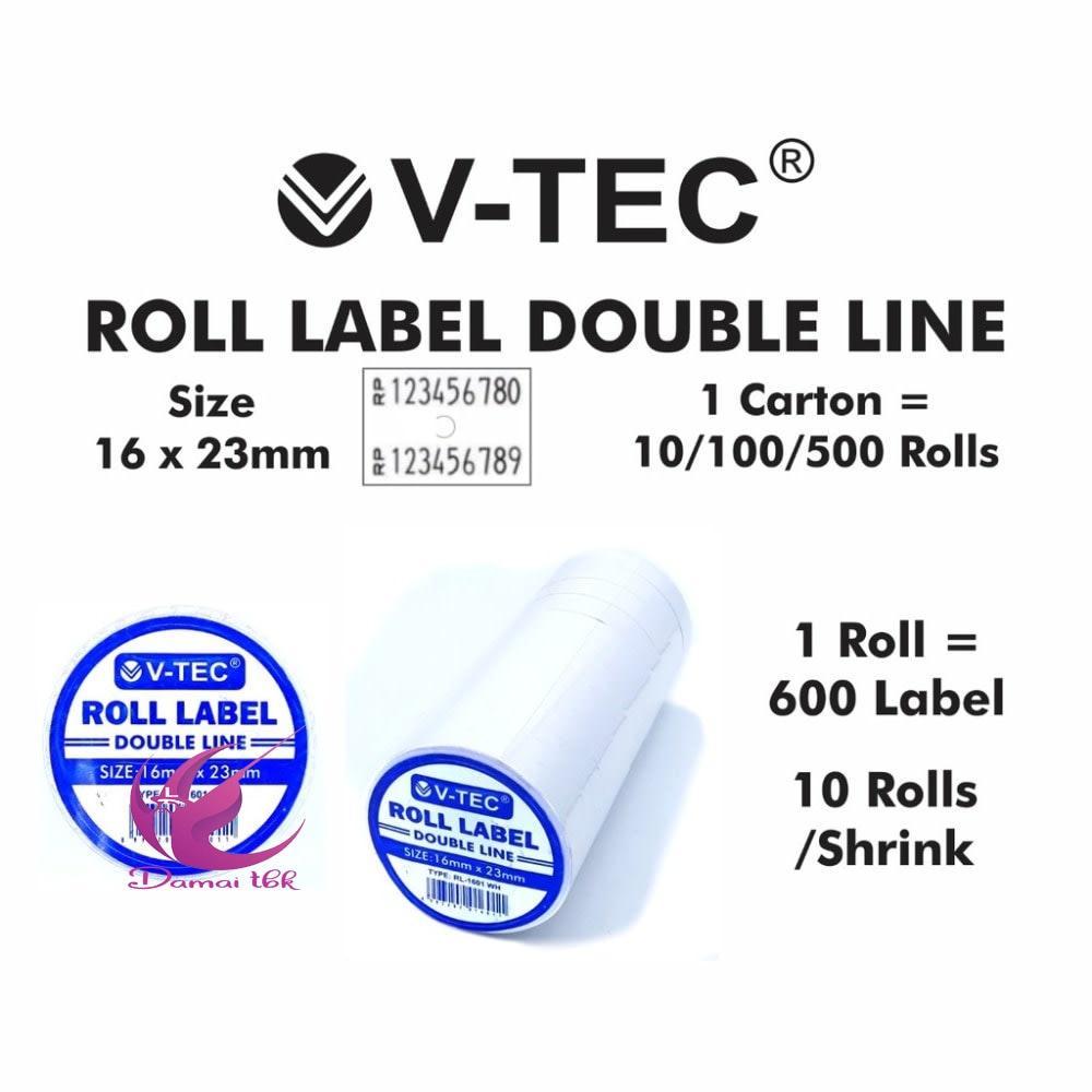 

(1 pcs) V-Tec Kertas Sticker Label Harga