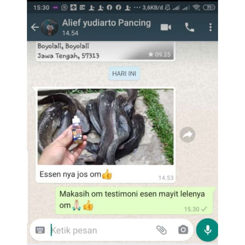 Esen Mayit mancing ikan Lele