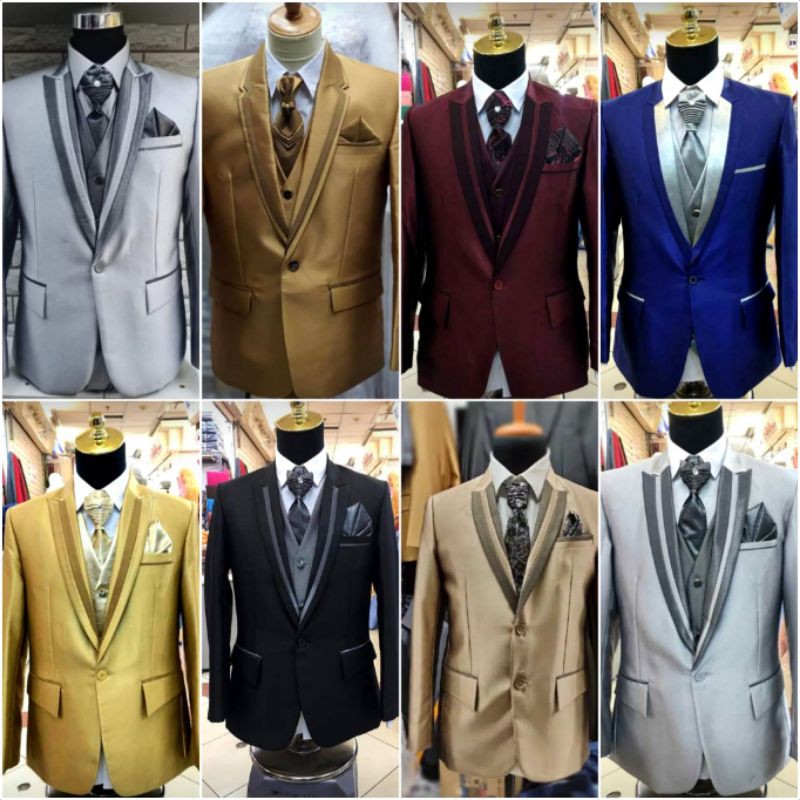 Jas Wedding Pria MURAH bahan semi wool shining (JAS + CELANA)