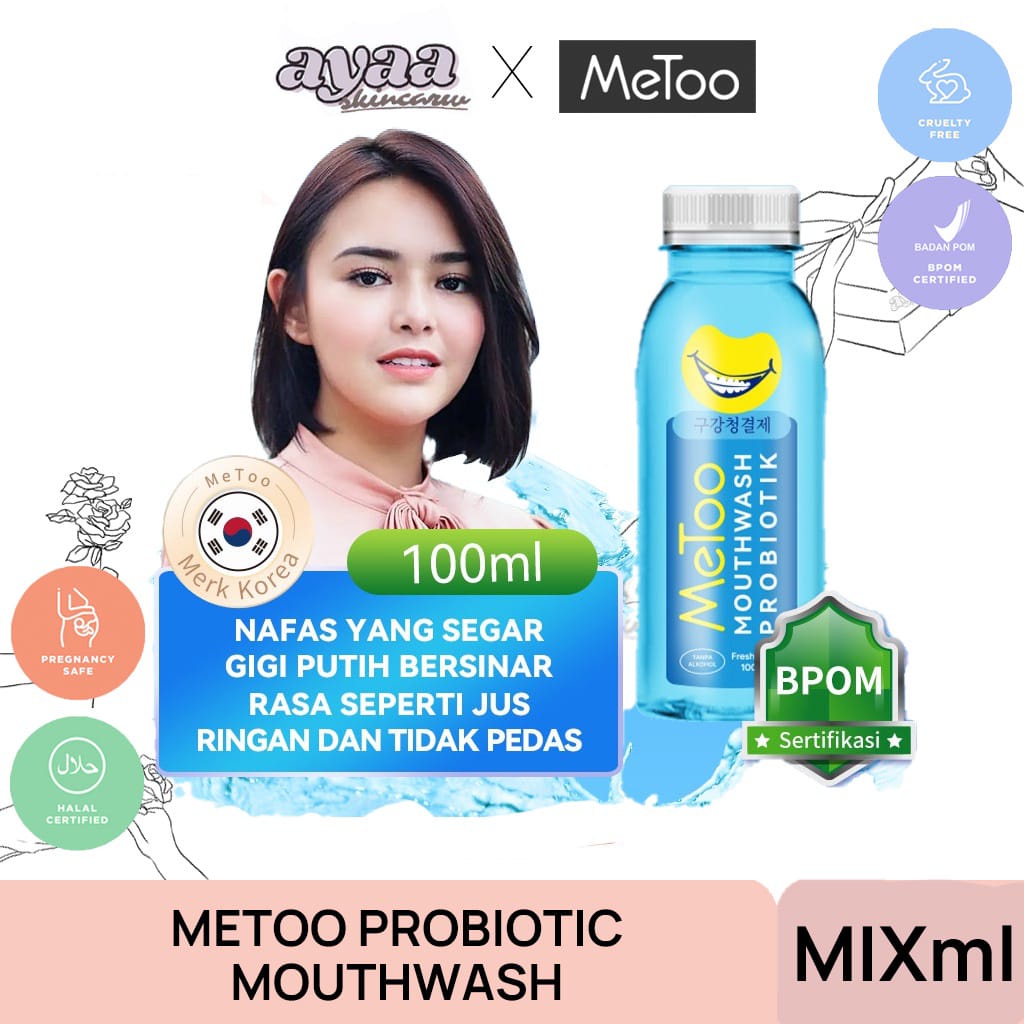 MeToo Obat Kumur Probiotik Mouthwash Pencegah Penghilang Karang Gigi - BPOM Approved