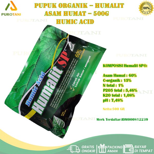 Asam Humat 500 gr Sekelas Powersoil HUMIC ACID HUMALIT SP Asam Humat