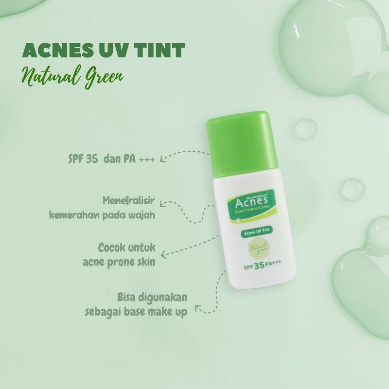 ACNES UV TINT SPF 35 PA+++ 30Gr | Natural Beige | Natural Green