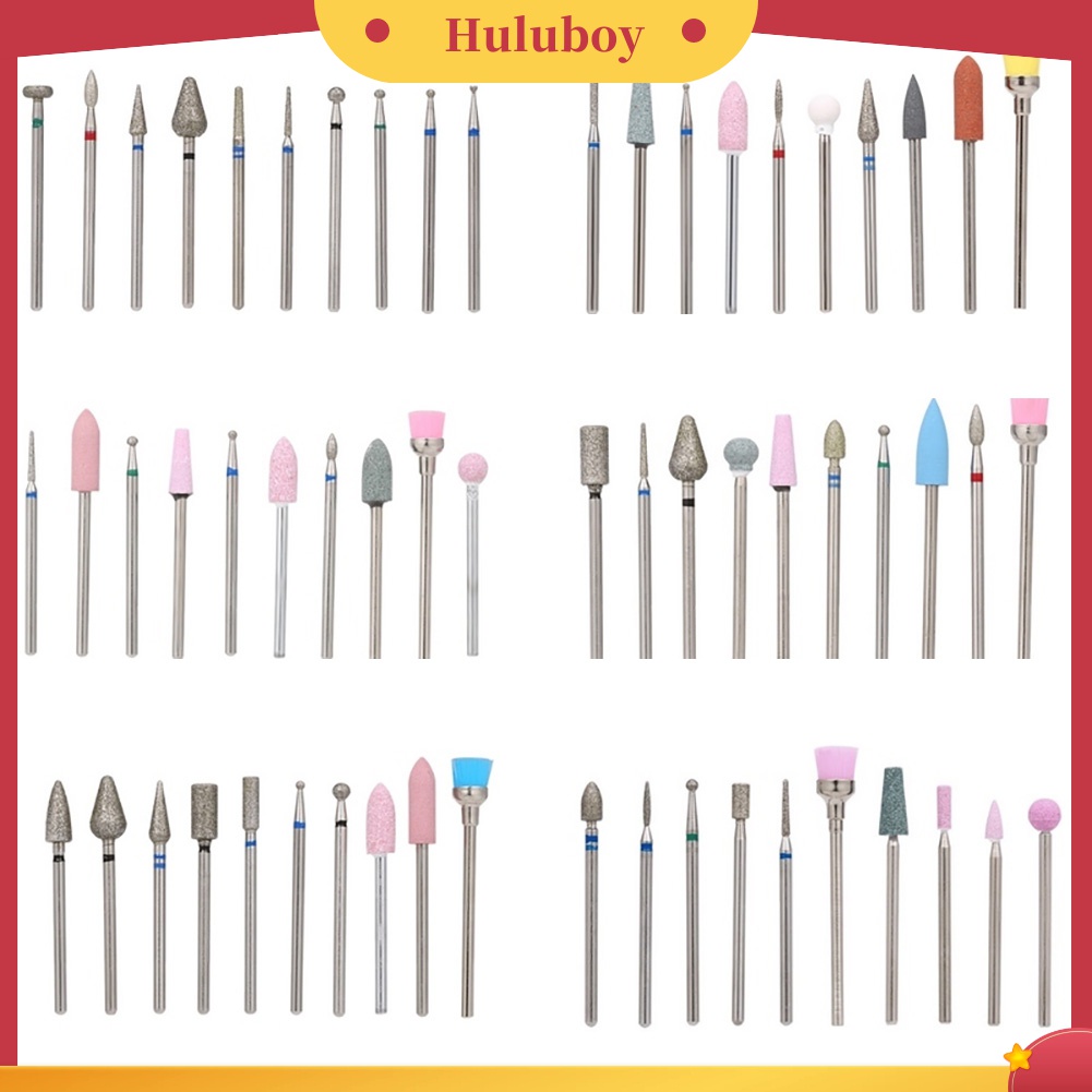Huluboy Huluboy♡ 10pcs Mata Bor Pengikir Kuku Untuk Manicure / Pedicure