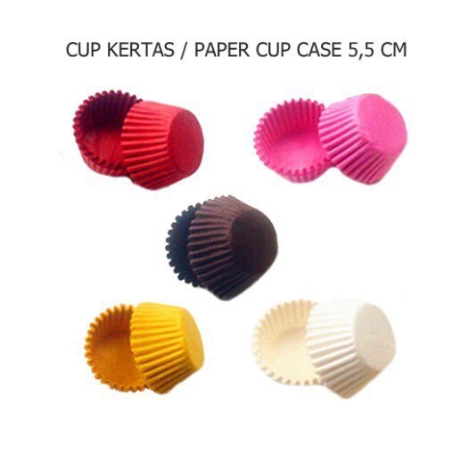Jual Diva paper cup case WARNA TUNGGAL 5,5 cm [100 pcs]/Paper cup ...
