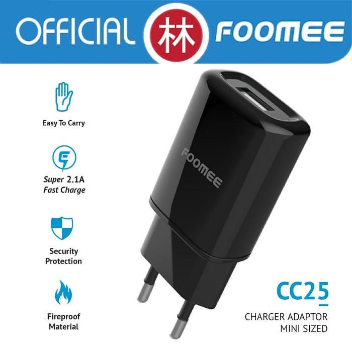 Foomee CC25 Charger Adaptor Mini Size Single USB