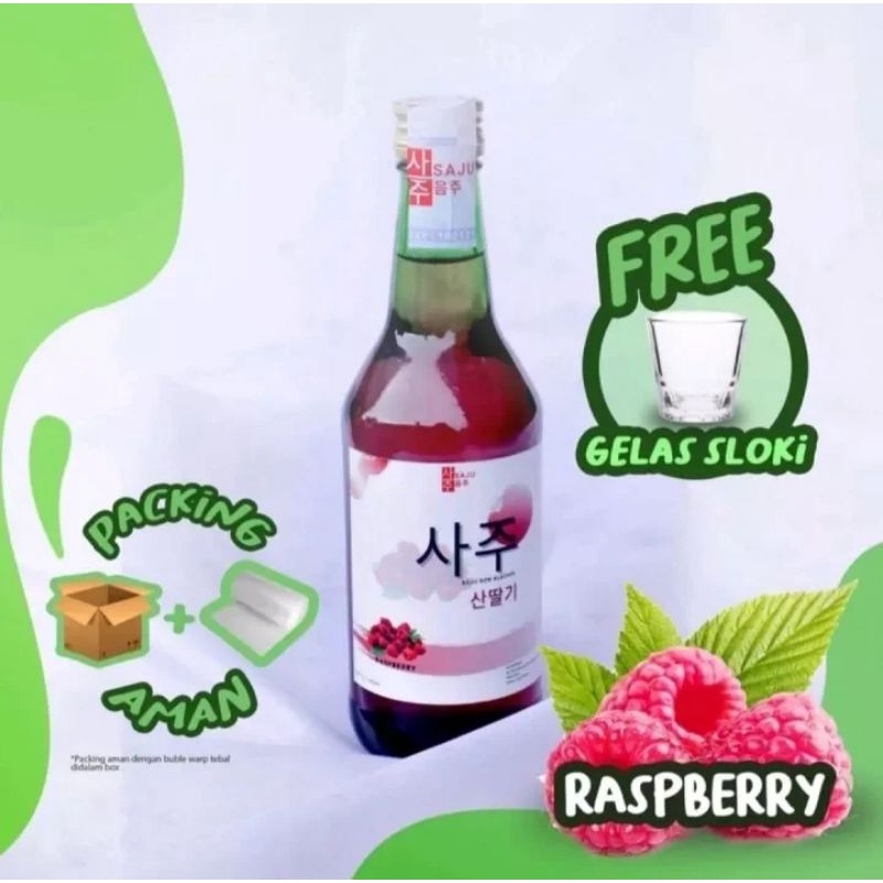 

SOJU NON ALKOHOL | 100% HALAL VARIAN RASA RASPBERRY | FREE SLOKI DAN PACKING