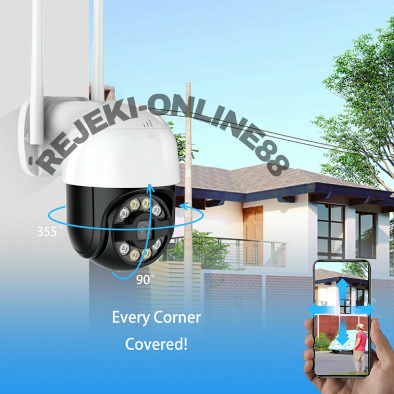 CCTV CAMERA SPEED DOME CCTV OUTDOOR IP KAMERA PTZ APP V380 8 MP MALAM BERWARNA